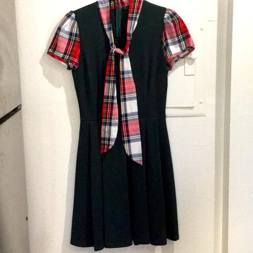 Unique green and plaid dress